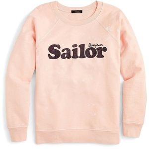 J Crew Bonjour Sailor Sweatshirt
